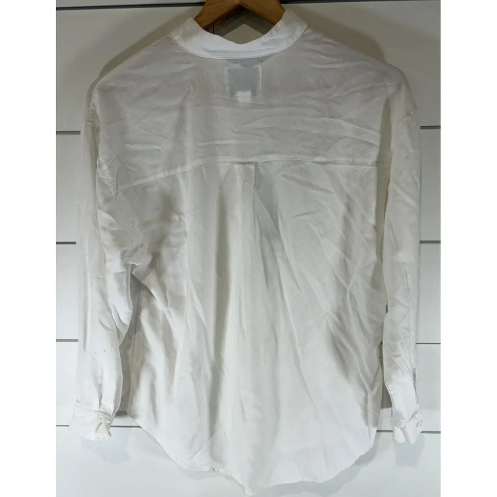 Vintage Embroidered Button Down Up L Women's White Shirt Solutions Original